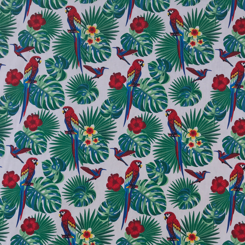 Summer Hawaii Tropical Cotton Poplin Fabric