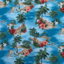 Summer Hawaii Tropical Cotton Poplin Fabric