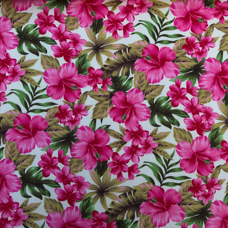 Summer Hawaii Tropical Cotton Poplin Fabric
