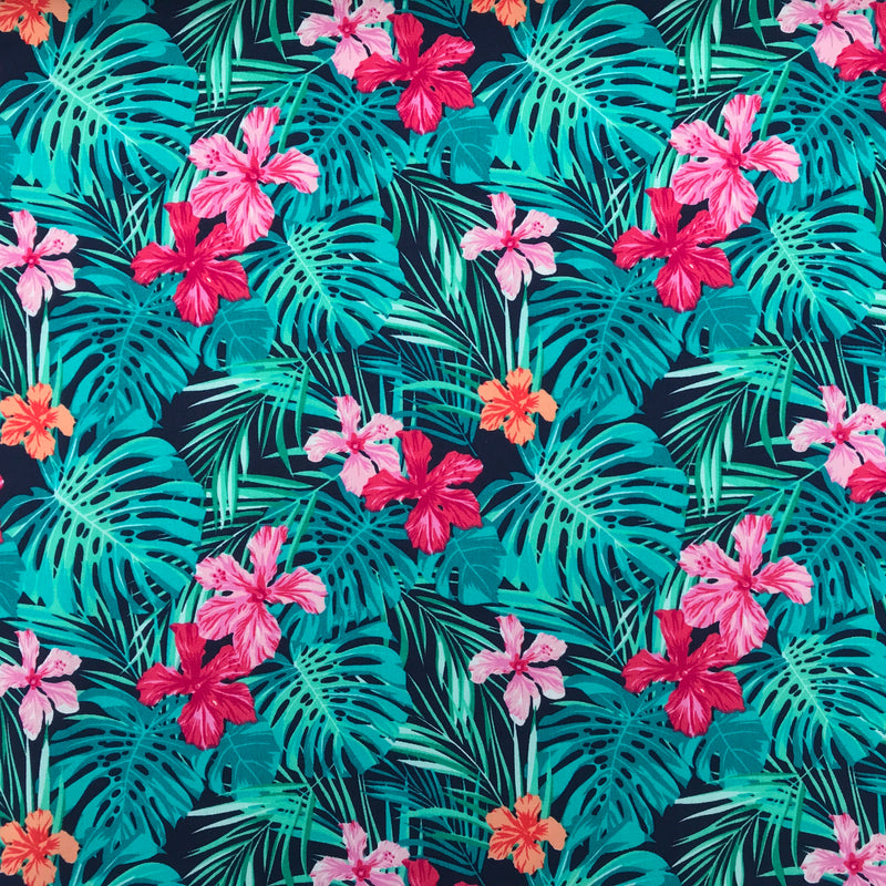 Summer Hawaii Tropical Cotton Poplin Fabric
