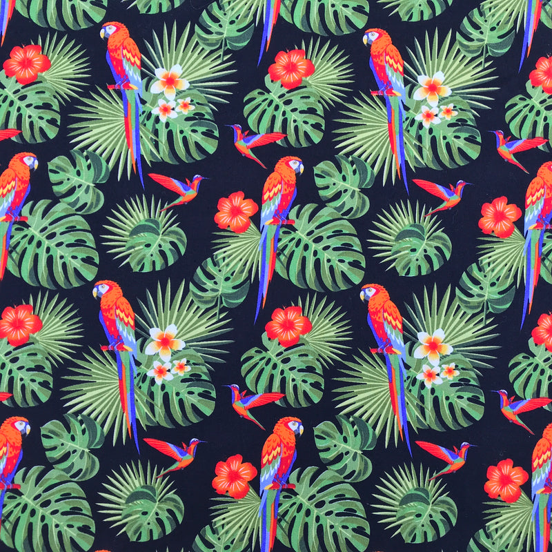Summer Hawaii Tropical Cotton Poplin Fabric
