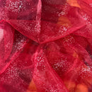 Tiny Gemstone Organza Voile Draping Fabric 147cm