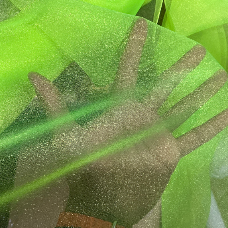 Halloween Organza Fabric Draping Decorations 150cm, Fluorescent Green