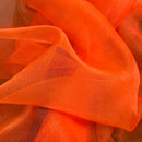 Halloween Organza Fabric Draping Decorations 150cm, Fluorescent Orange