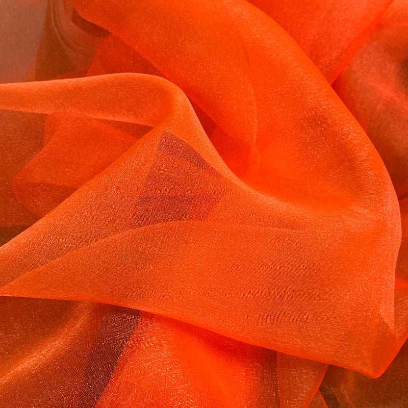 Halloween Organza Fabric Draping Decorations 150cm, Fluorescent Orange