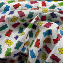 Tissu polycoton Jelly babies Sweets Kids 