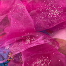 Tiny Gemstone Organza Voile Draping Fabric 147cm