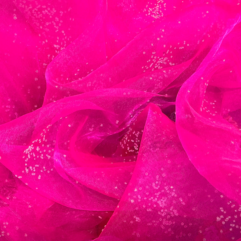Tiny Gemstone Organza Voile Draping Fabric 147cm