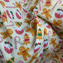 Xmas Gingerbread Polycotton Fabric Christmas Puddings 45" Wide