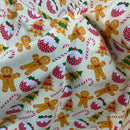 Xmas Gingerbread Polycotton Fabric Christmas Puddings 45" Wide