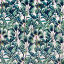 Palm Springs Digital Print Plush Velvet Curtain Fabric, Natural