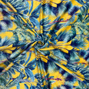 Palm Springs Digital Print Plush Velvet Curtain Fabric, Summer