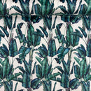 Paradise Floral Digital Print Plush Velvet Curtain Fabric, Natural