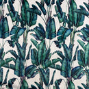 Paradise Floral Digital Print Plush Velvet Curtain Fabric, Natural