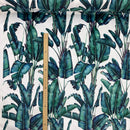 Paradise Floral Digital Print Plush Velvet Curtain Fabric, Natural