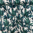 Paradise Floral Digital Print Plush Velvet Curtain Fabric, Natural