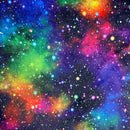 Galaxy Digital Print Plush Velvet Curtain Fabric