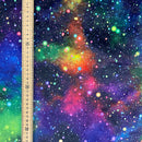 Galaxy Digital Print Plush Velvet Curtain Fabric