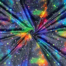 Galaxy Digital Print Plush Velvet Curtain Fabric