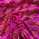 Chinese Blossom Silk Jacquard Brocade Fabric, Cerise