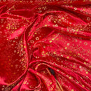 Chinese Blossom Silk Jacquard Brocade Fabric, Red