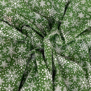 Tissu de Noël en polycoton avec des flocons de neige 