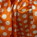 Polka Dot Satin Fabric Dress Draping Costumes Halloween 60" Wide