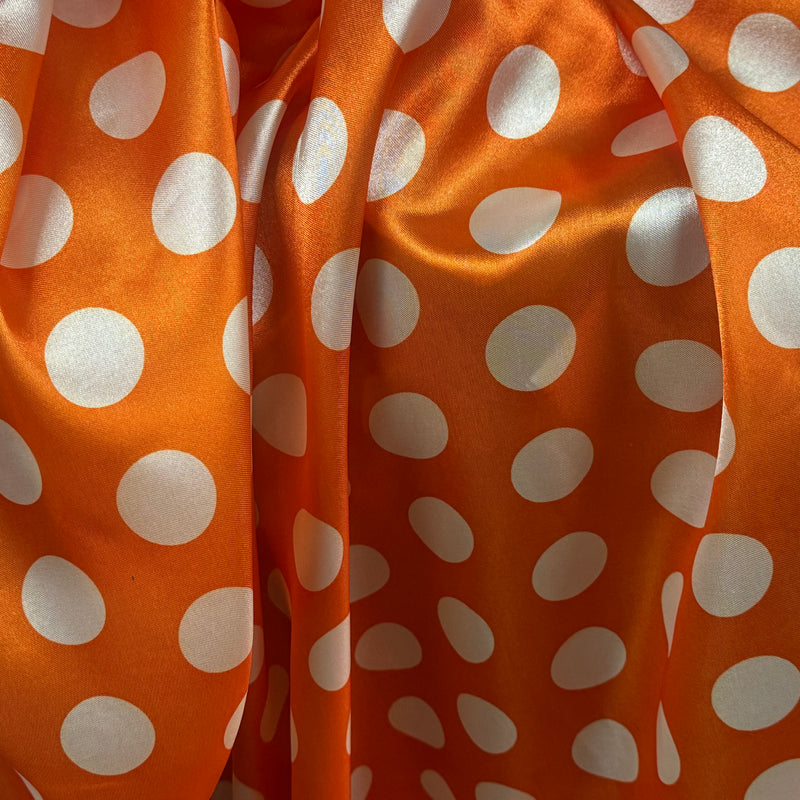 Polka Dot Satin Fabric Dress Draping Costumes Halloween 60" Wide