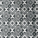 Aztec Diamonds Tapestry Fabric Upholstery 140cm, Black/White