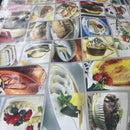 Oilcloth PVC Macrons Cakes Dessert Bar Printed Tablecloth 54"