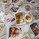 Oilcloth PVC Breakfast Food Snapshots Tablecloth Fabric