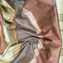 Gabachino Vintage Cotton Print Abstract Fabric 140cm, Gold/Brown