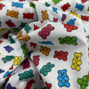 Tissu polycoton Jelly babies Sweets Kids 