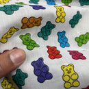 Tissu polycoton Jelly babies Sweets Kids 