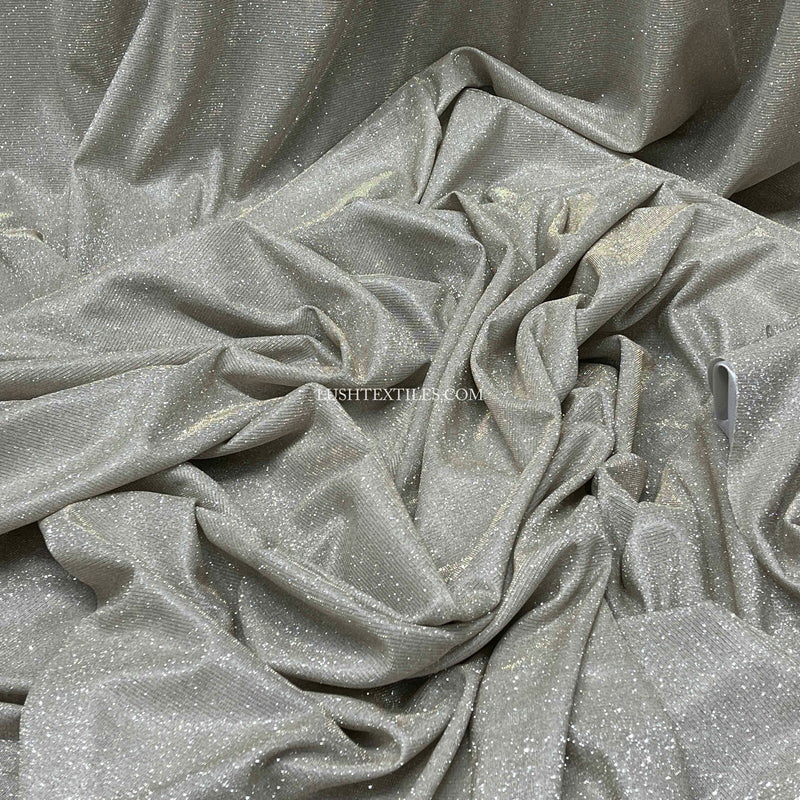 Moonlight Glitter Sparkling Jersey Party Dress Fabric 54”