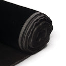micro plush velvet fabric by bullring fabrics - black, 45" wide. Halloween dress, winter clothing velvet cloth