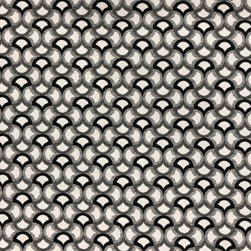 Little Carnival Abstract Tapestry Upholstery Curtain Fabric 140cm, Black/White