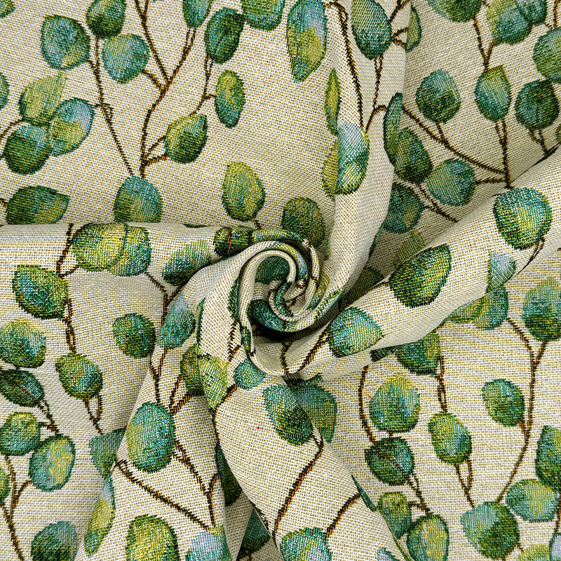 Eucalyptus Money Leaves Tapestry Upholstery Curtain Fabric 140cm