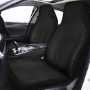 Black Quilted Bentley Double Stitch Leather Car Seats Upholstery Fabric 54" Black