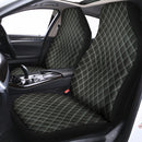 White Quilted Bentley Double Stitch Leather Car Seats Upholstery Fabric 54" Black