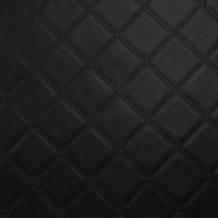 Trellis Quilted Vinyl Faux Leather Upholstery Fabric 140cm