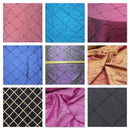 Quilted Trellis Diamonds Pearl Taffeta Fabric Dress Crafts 60"