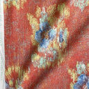 Anna French Kasbah Blue Floral Vintage Cotton Fabric 54, Spice Red