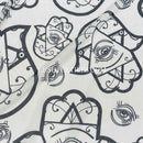 Power Net Lycra Fabric Mystic Fortune Teller All Seeing Eye Goth Stretch Spandex