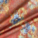 Anna French Kasbah Blue Floral Vintage Cotton Fabric 54, Spice Red