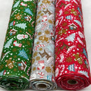 300m Xmas Polycotton Fabric Christmas 45" Wholesale Job Lot