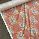 Anna French Kasbah Blue Floral Vintage Cotton Fabric 54, Spice Red