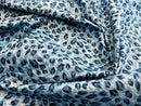 100% Cotton Poplin Fabric - Animal Leopard Spots 45", Grey