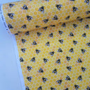 27m Wholesale Rose & Hubble Fabric Bee Poplin Cotton Honeycomb Dress 45" Yellow