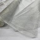 Cobweb Mesh Soft Tulle Fabric Dressmaking 60" Silver/Grey